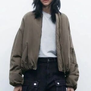Zara Oversized Bomber Jacket